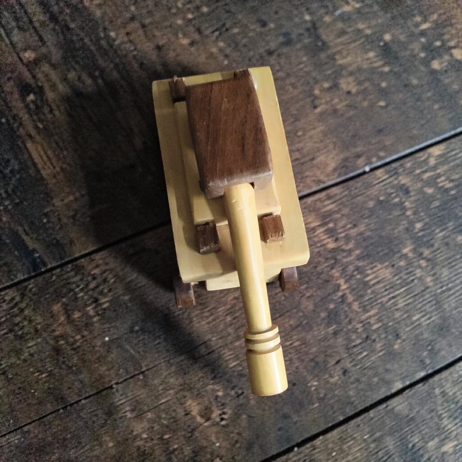 -  Handmade Wooden Toy Tank for Kids | Eco-Friendly Natural Wood Army Tank — image 3