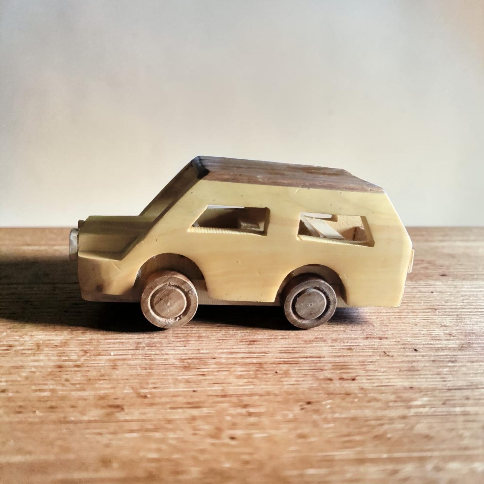 Handmade Wooden Toy Car for Kids | Eco-Friendly Natural Wood Pull Along Toy